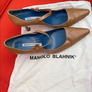 Manolo Blahnik Nude Heels Nukuzny Kid 114